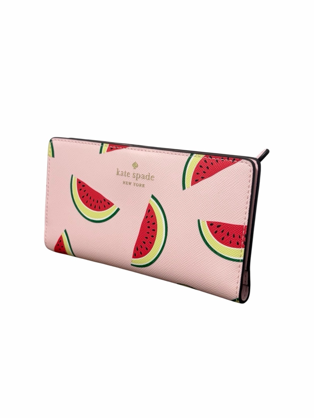 Kate Spade Marlee Watermelon Party Slim Bifold Snap Wallet - Brand New